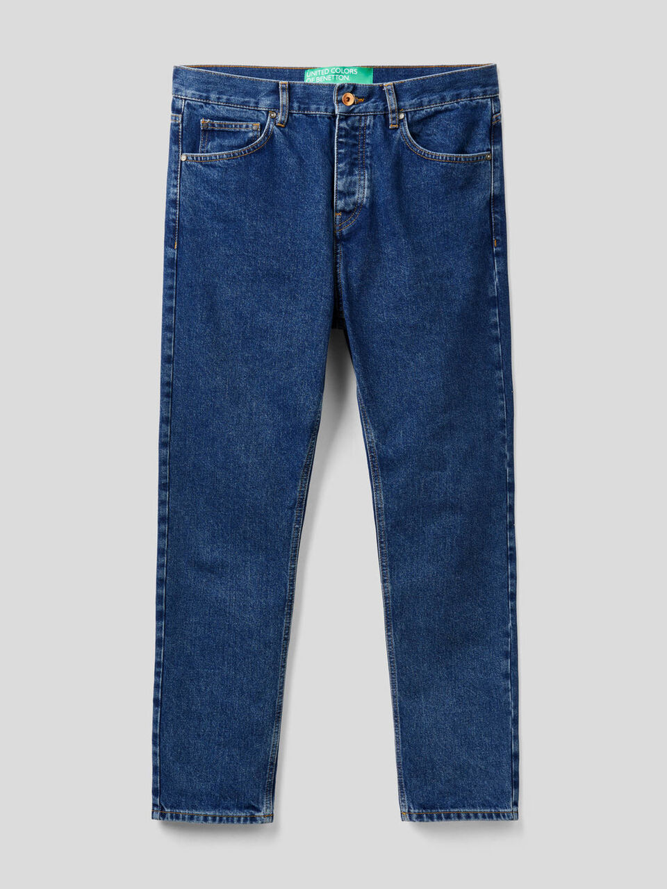 Cropped 100% cotton jeans image number 1