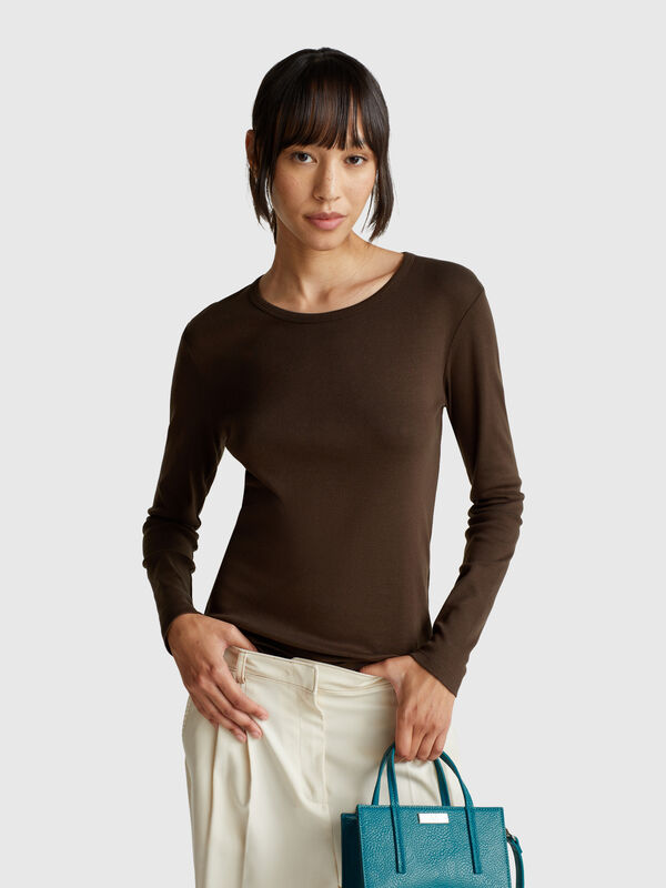 Long sleeve 100% cotton t-shirt Women