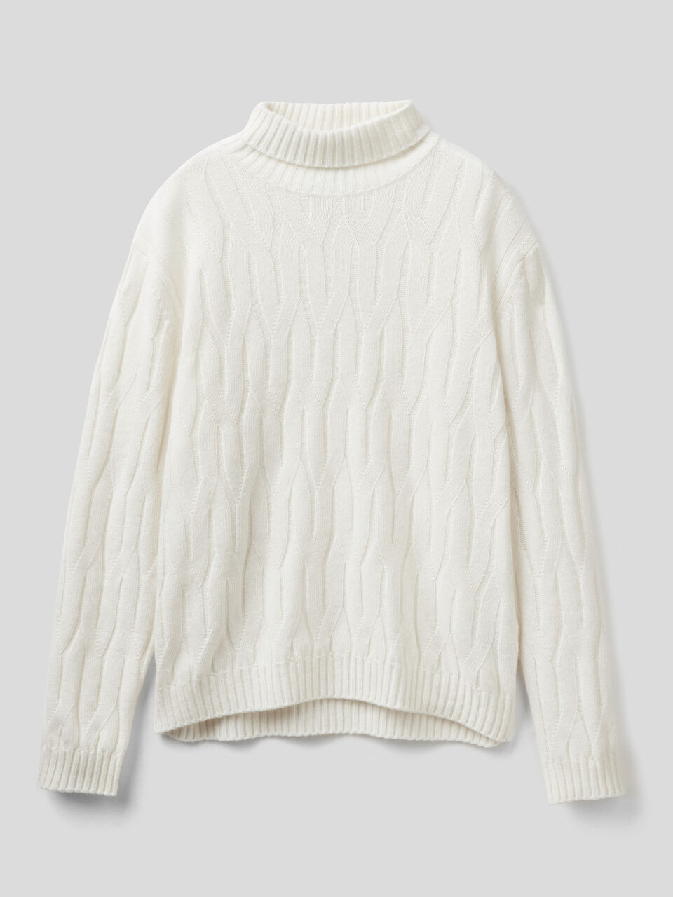 Knit sweater in cashmere and wool blend image number 1