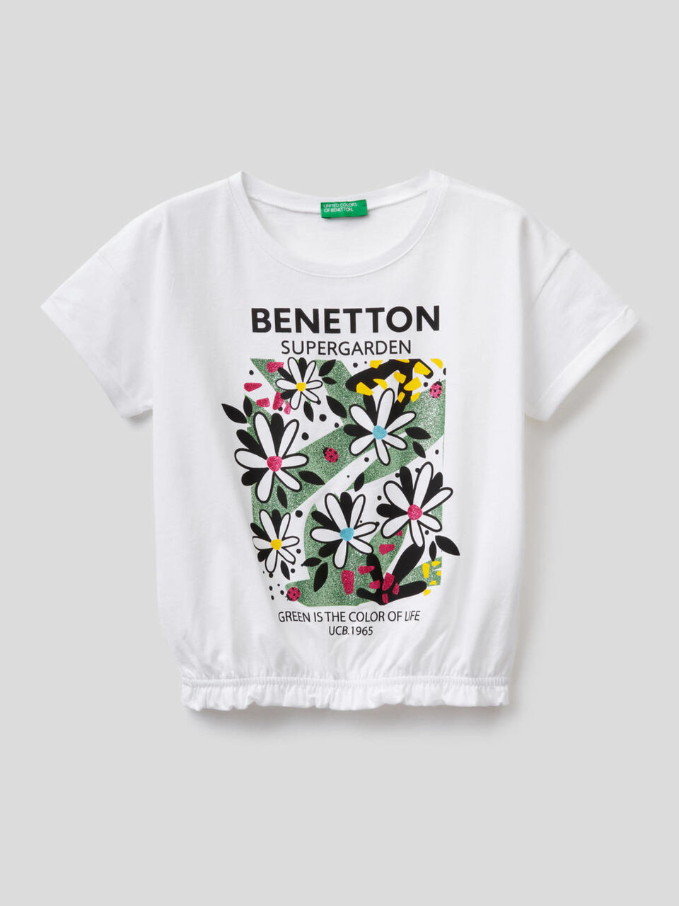 Printed t-shirt with stretch bottom image number 1