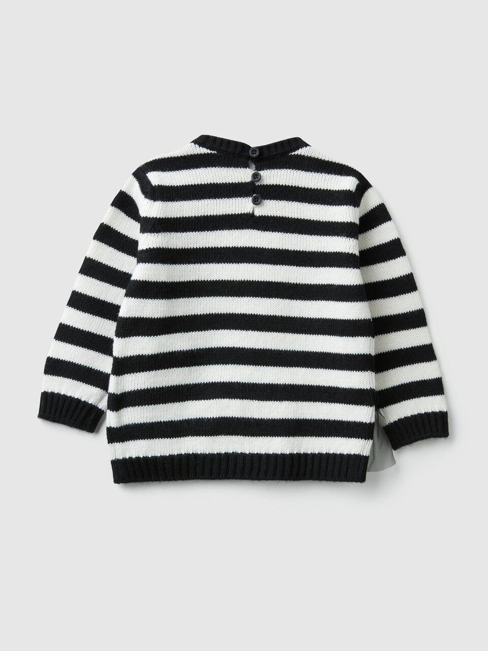 Striped sweater with tulle image number 2