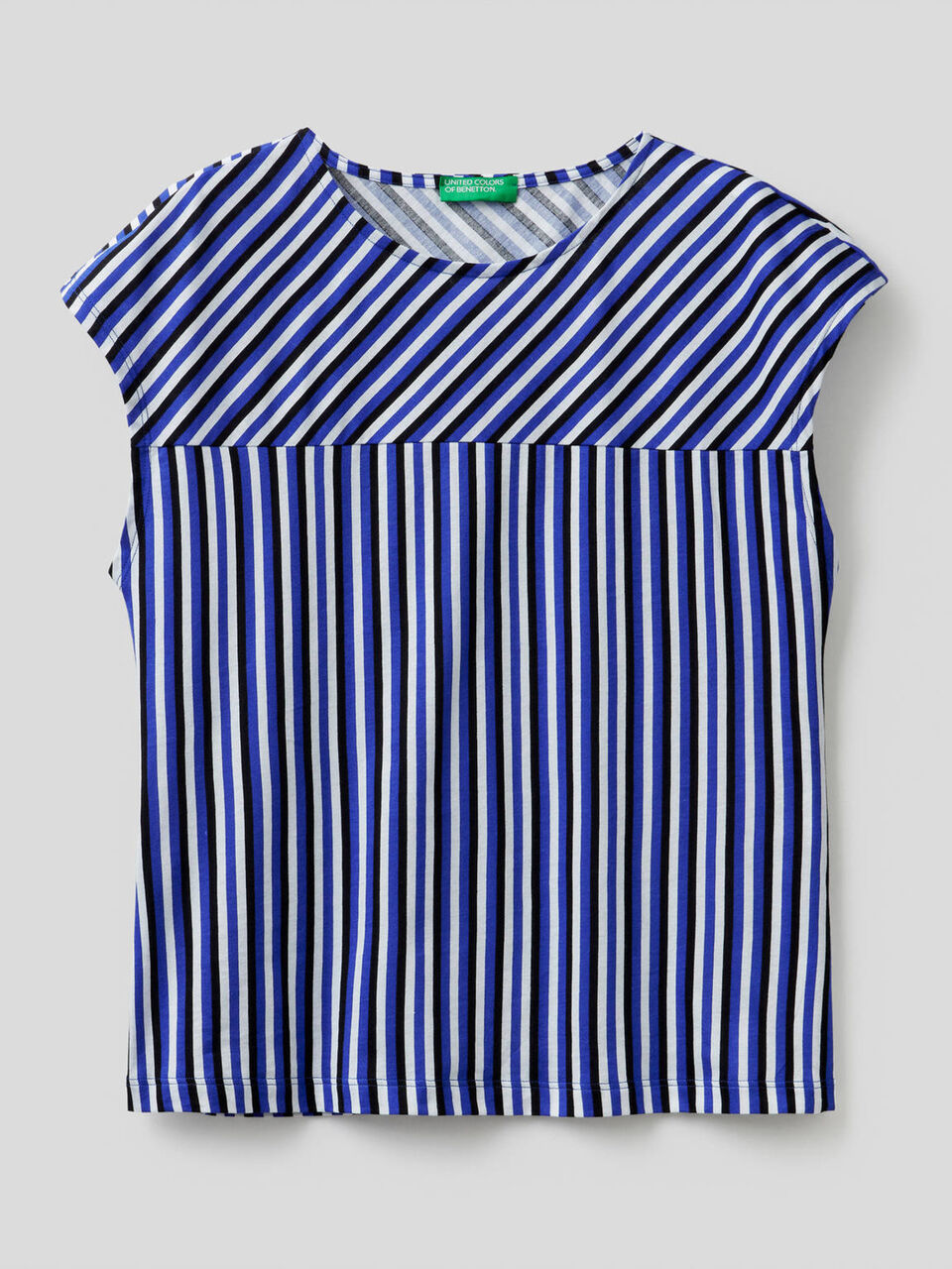 Striped t-shirt in 100% cotton image number 1