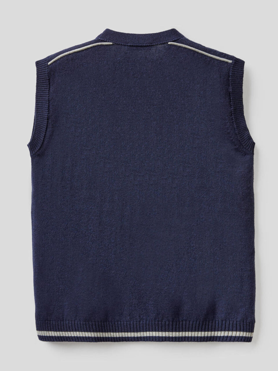 Knitted vest with mock pouch image number 2