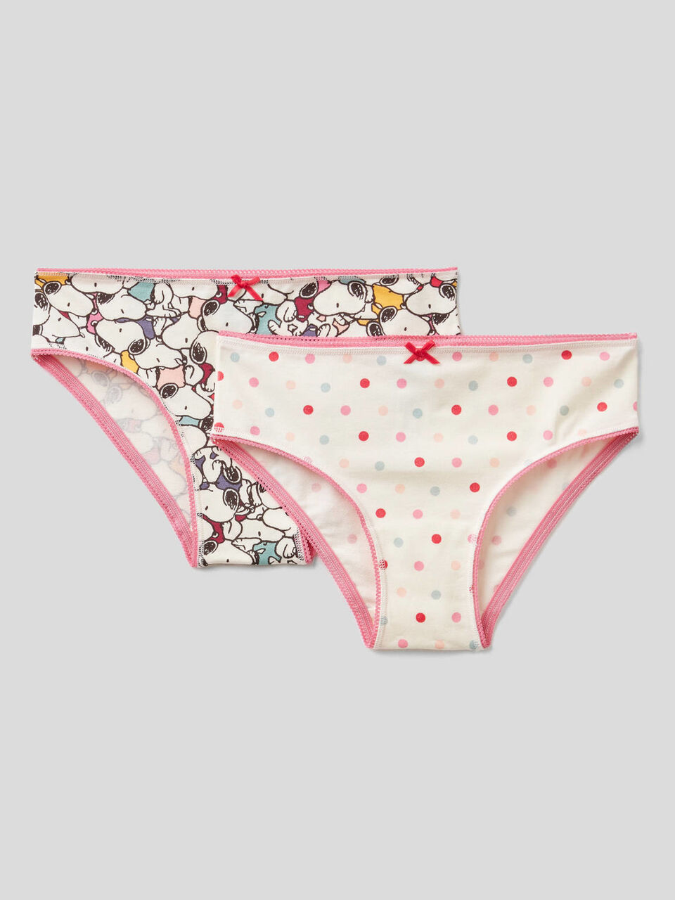 Two pairs of printed underwear in stretch cotton image number 1