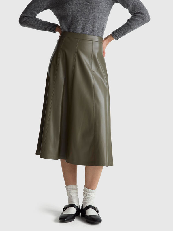 Skirt in imitation leather Women
