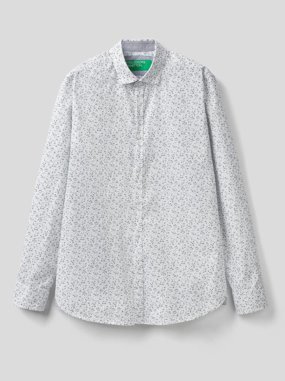 Patterned print slim fit shirt image number 1