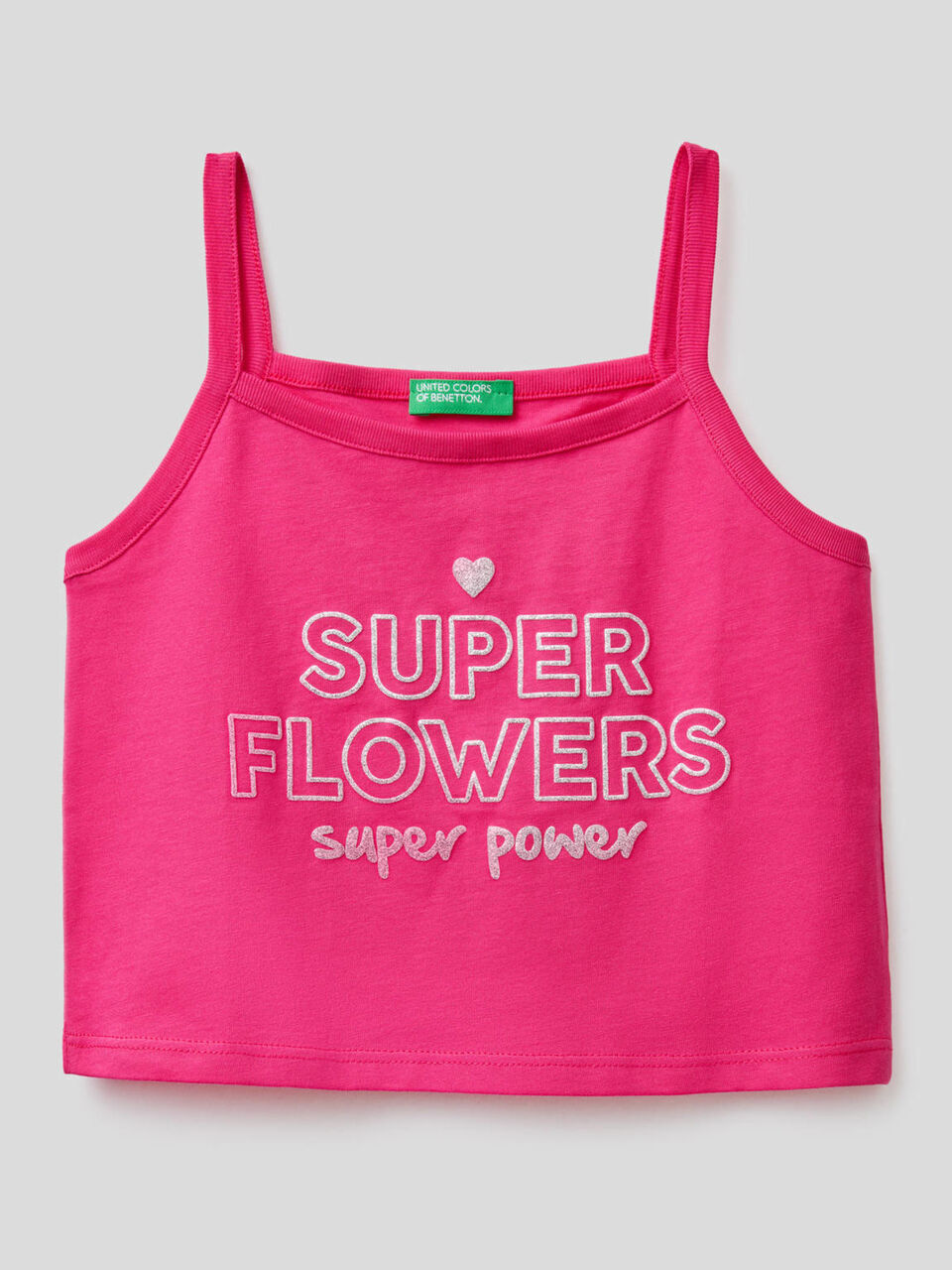 Top with straps in 100% cotton image number 1