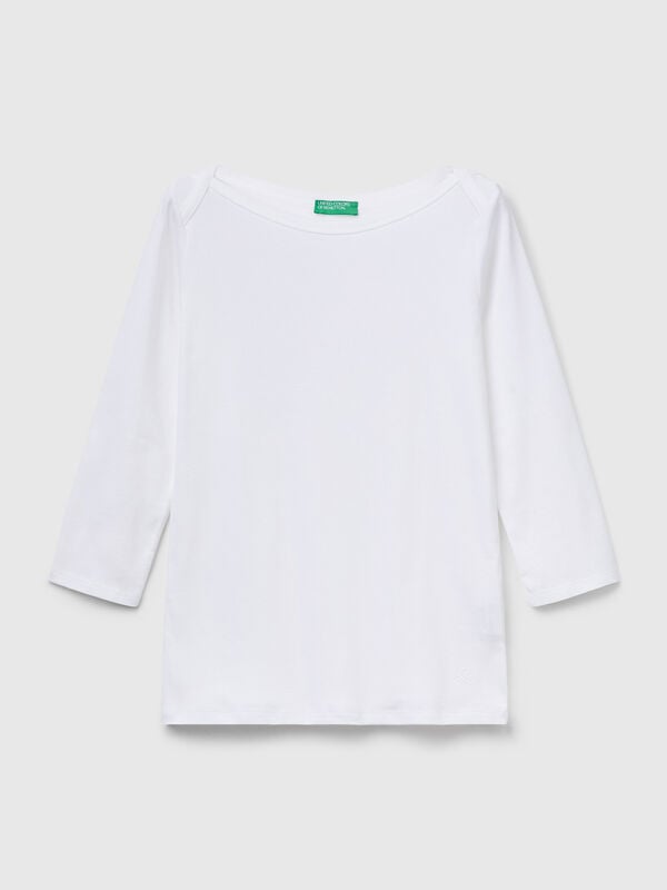 T-shirt with boat neck Women