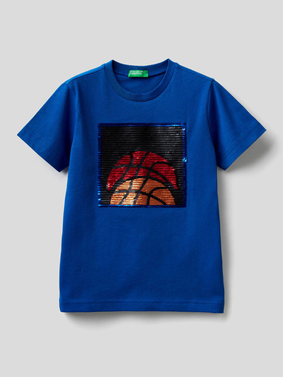 Pure cotton t-shirt with sequins image number 1