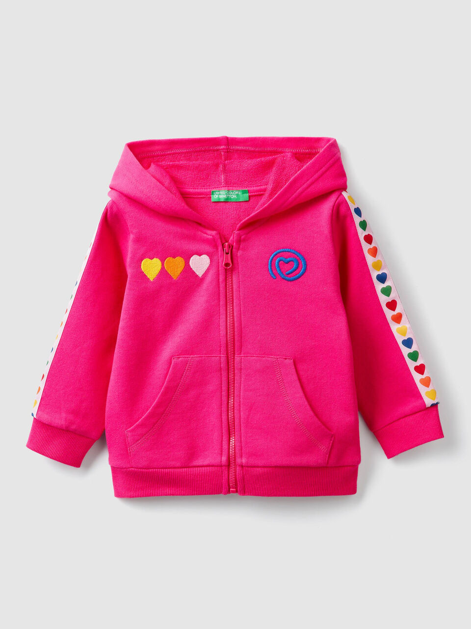 Sweatshirt with hearts and embroidery image number 1