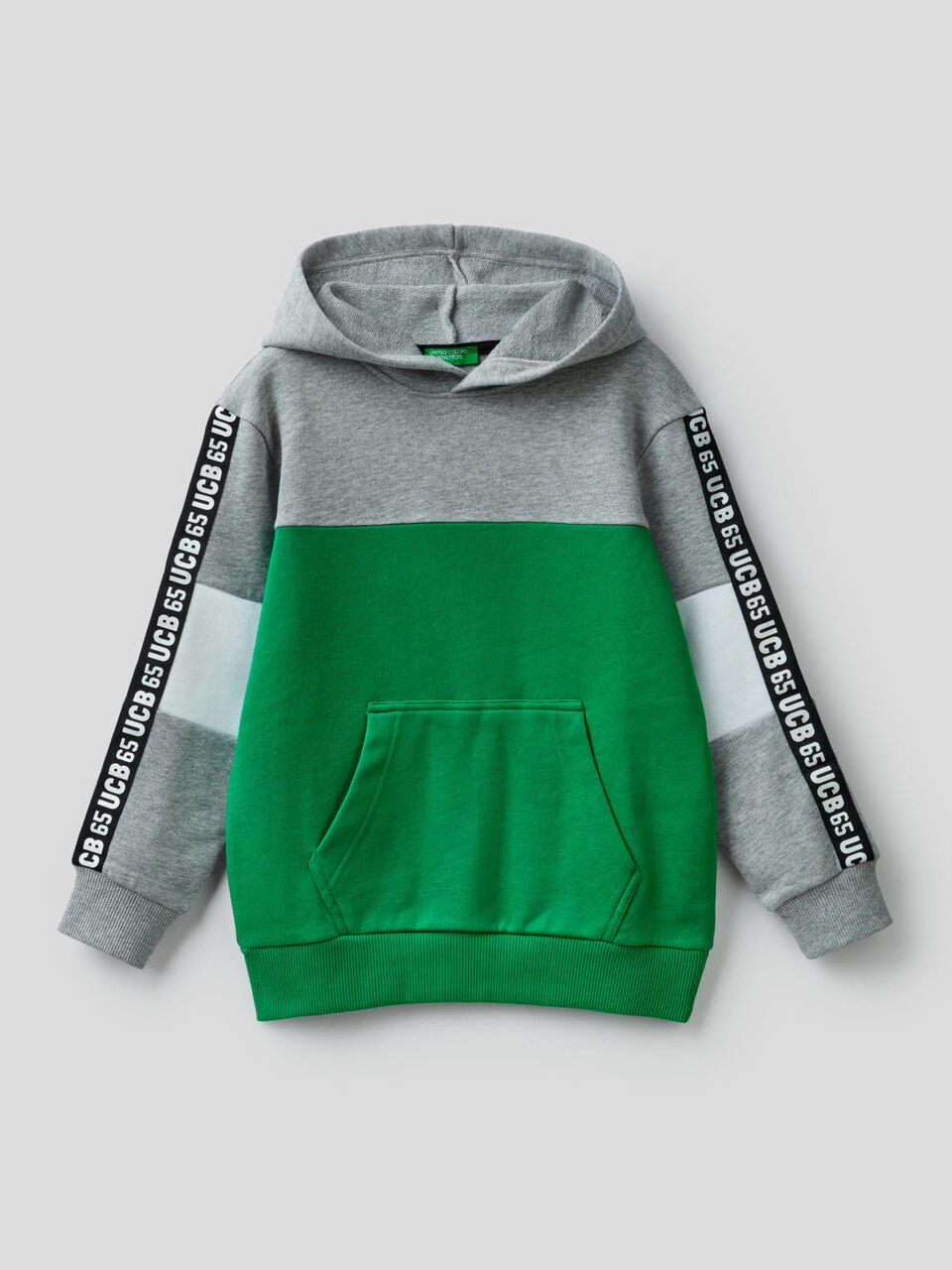 Color block sweatshirt in pure cotton image number 1