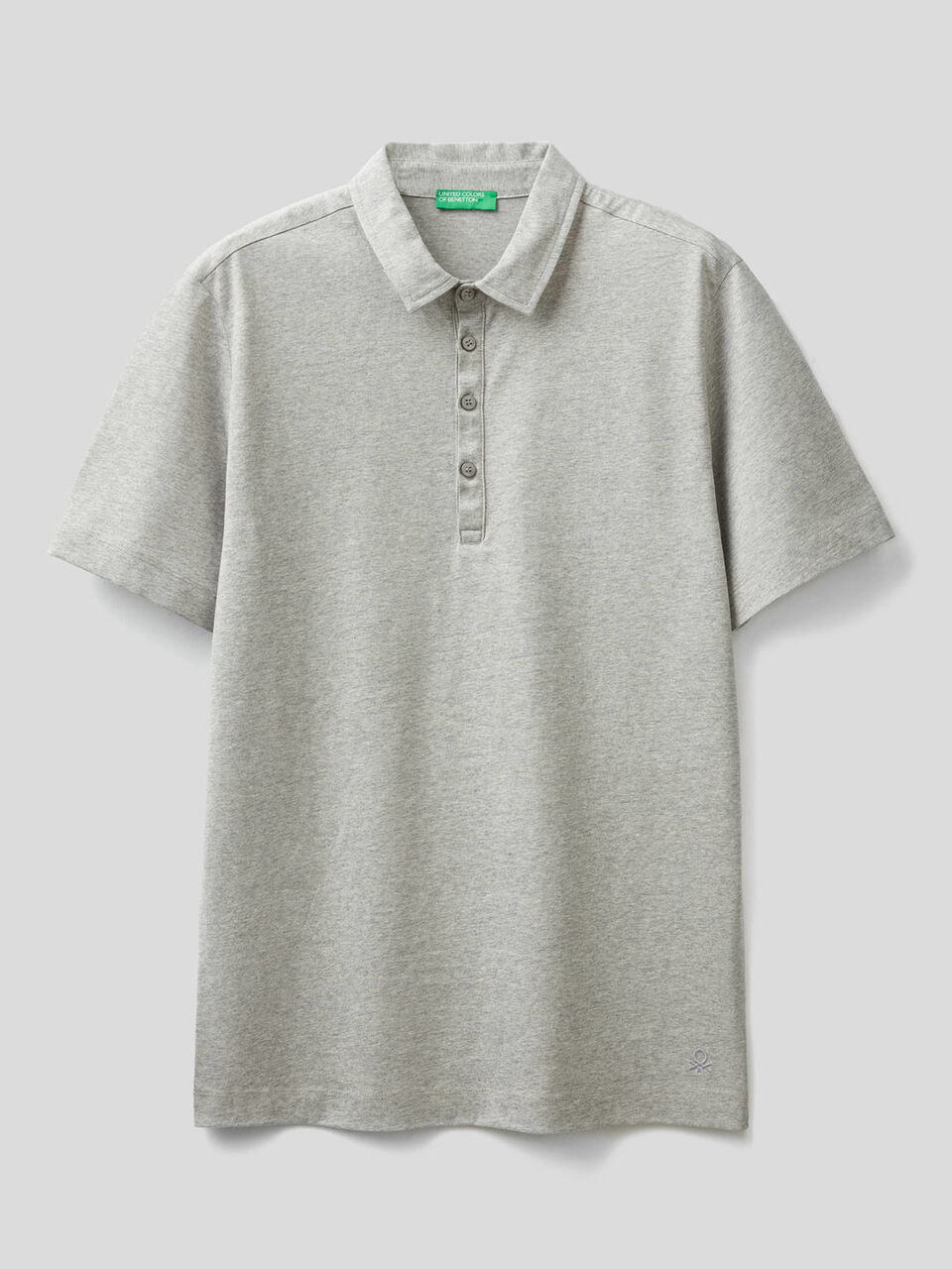 Slim fit polo in 100% cotton image number 1