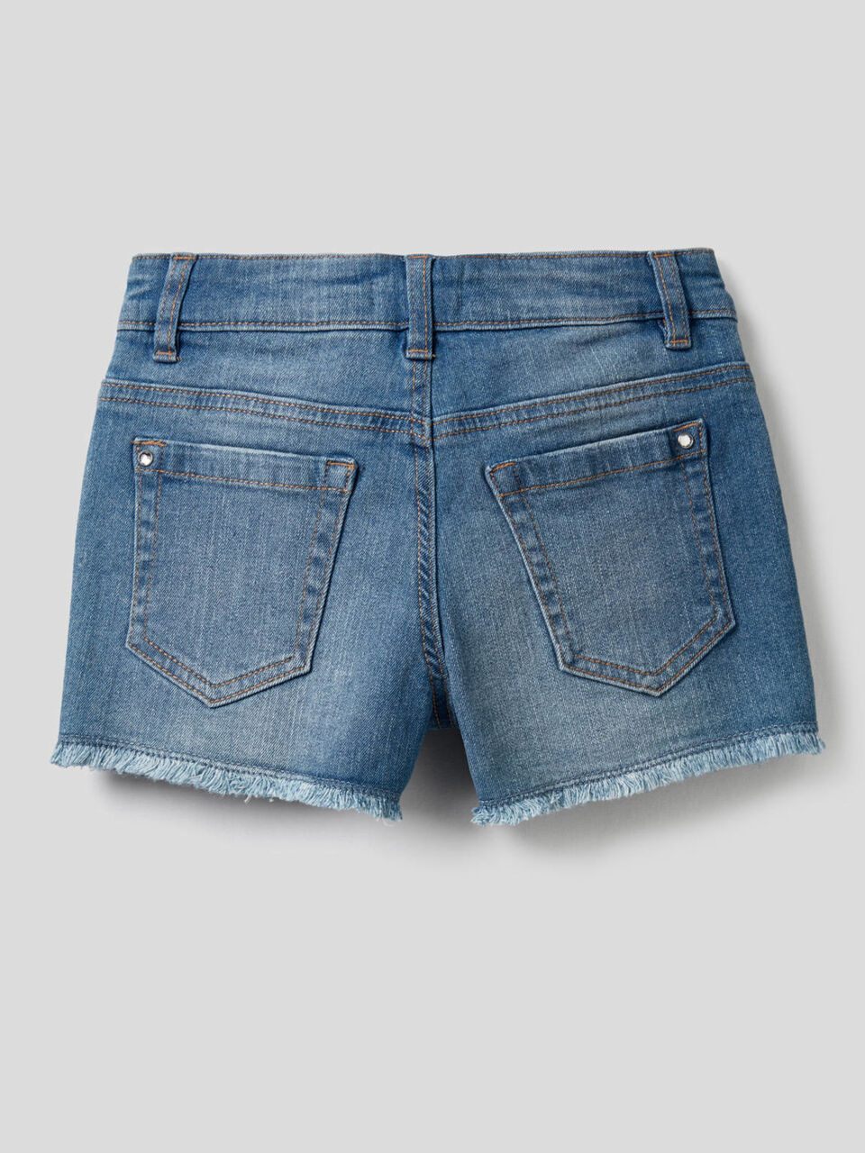 Jean shorts with patches image number 2