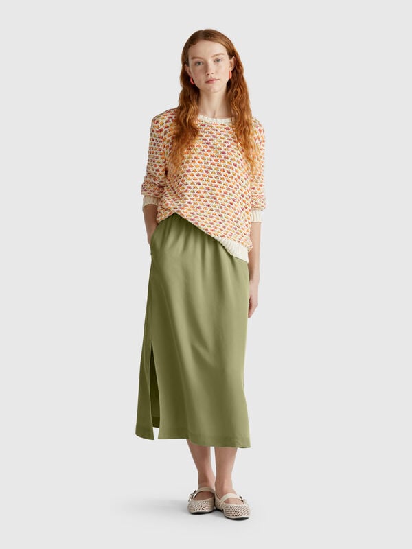 Flowy midi skirt Women