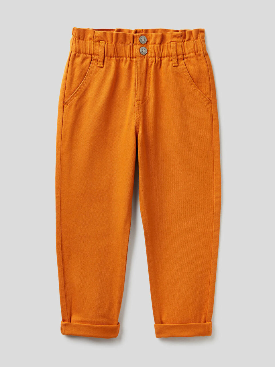Paperbag trousers in organic cotton image number 1