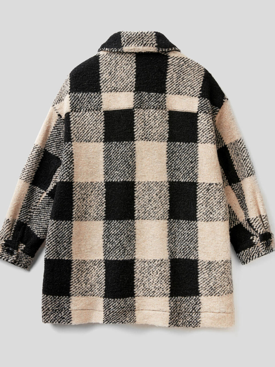Check overshirt in wool blend image number 2