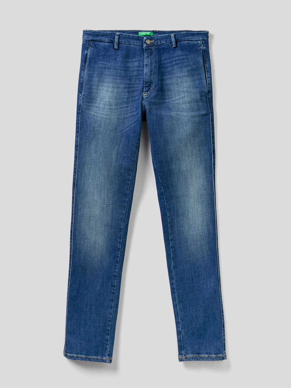 Slim chinos in stretch denim image number 1