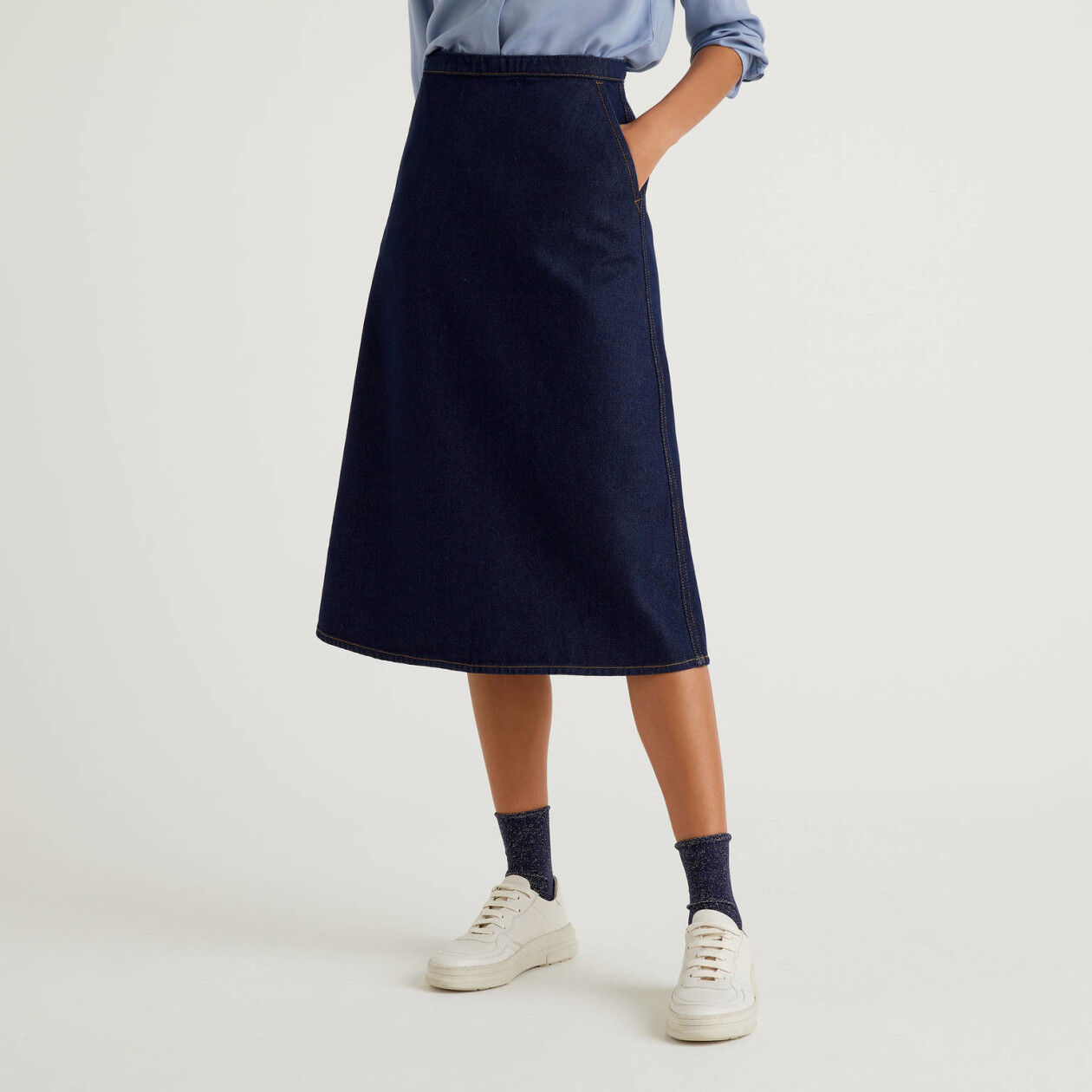 denim wrap skirt uk