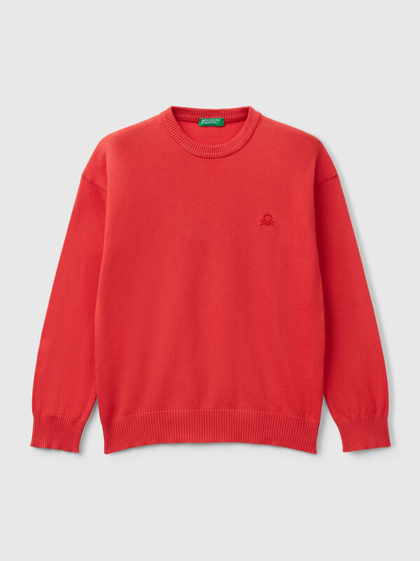 Sweater in pure cotton with logo Junior Boy