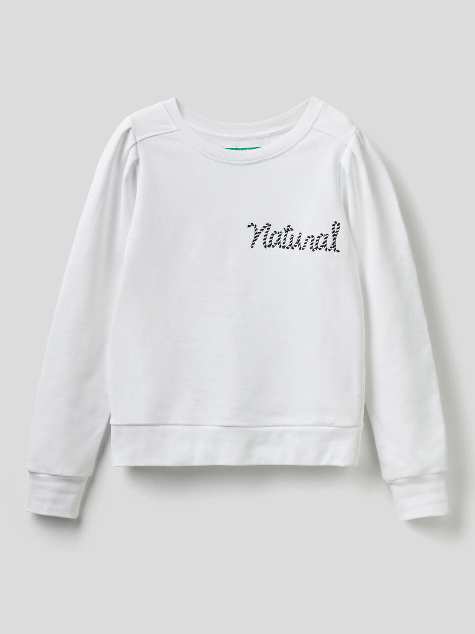 Sweatshirt in organic cotton with embroidery image number 1