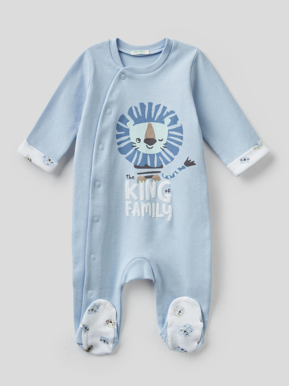 Onesie in organic cotton with print image number 1