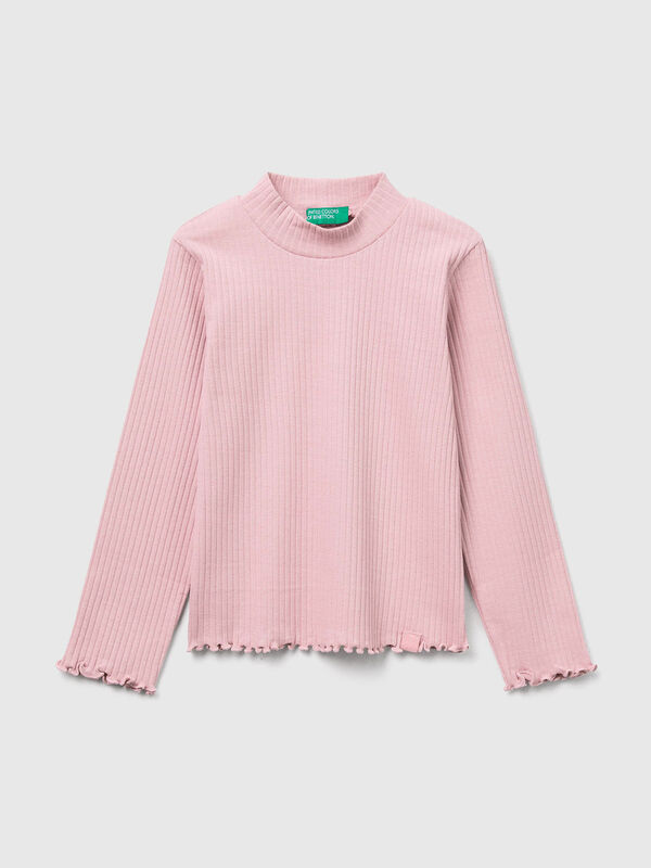 Slim fit stretch cotton t-shirt Junior Girl