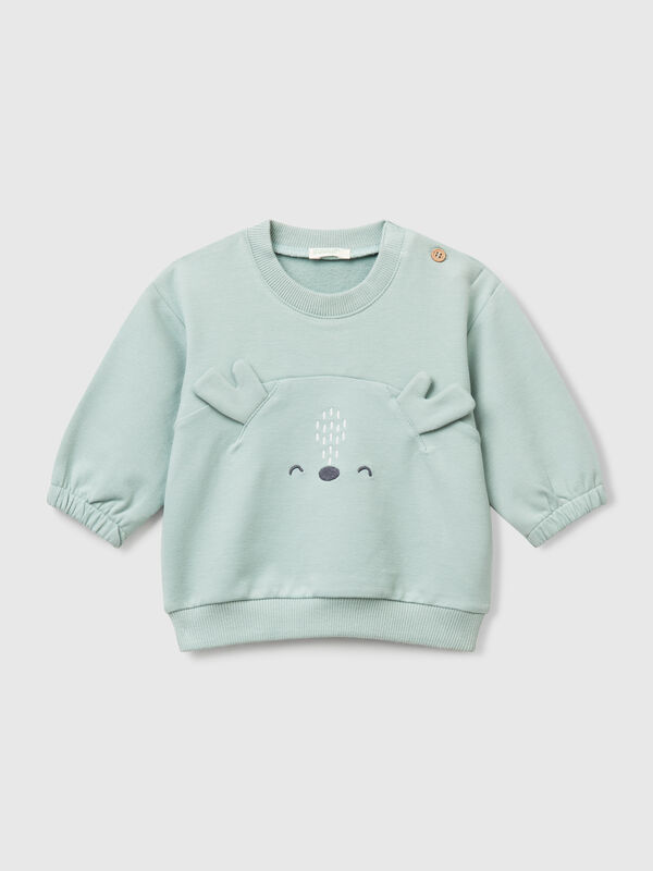Sweatshirt with embroidery and patches New Born (0-18 months)