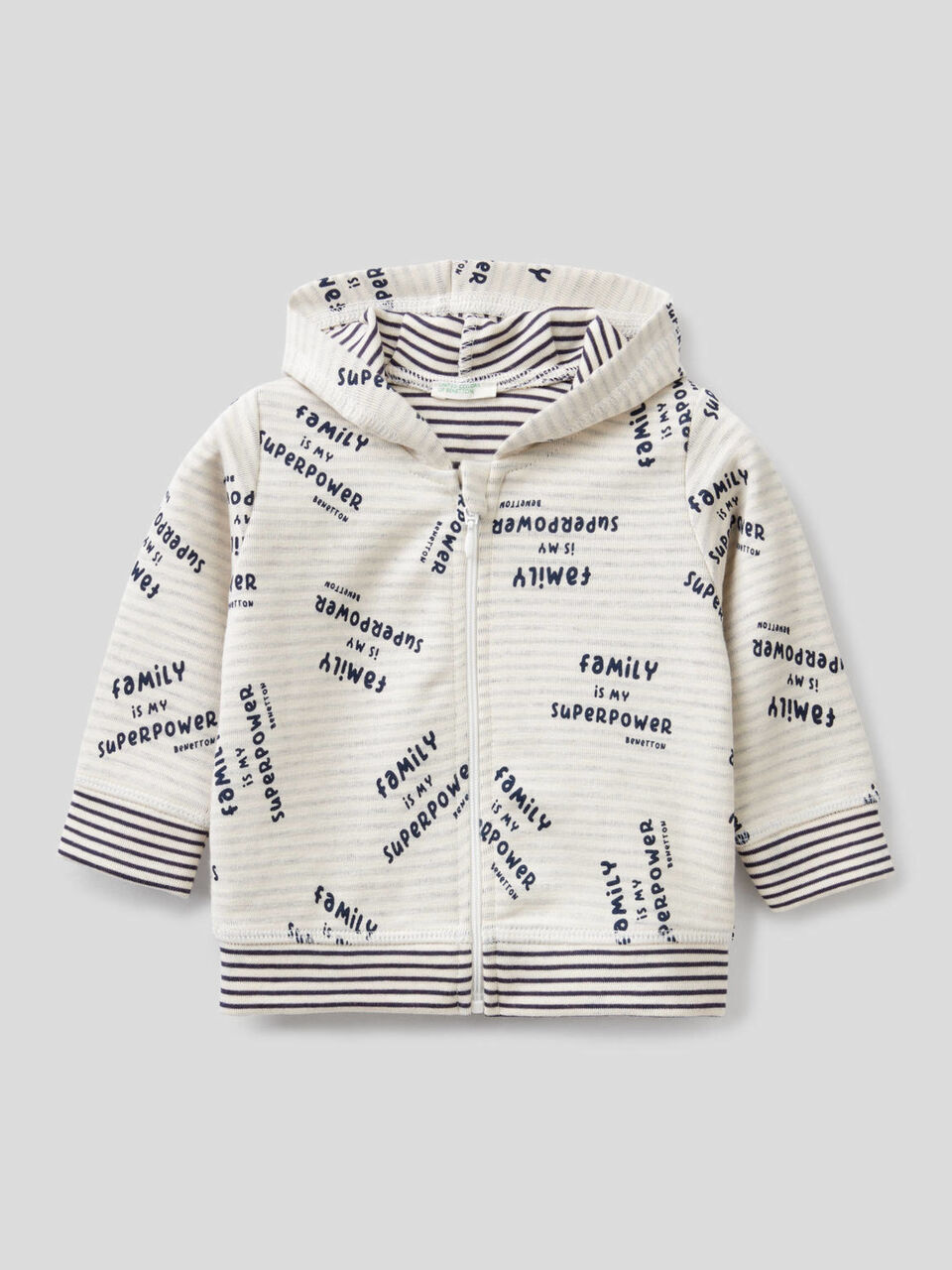 Hoodie in stretch organic cotton image number 1