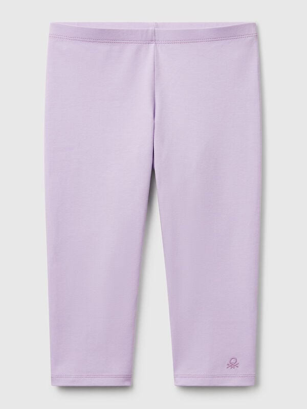 Knee-length stretch cotton leggings Junior Girl