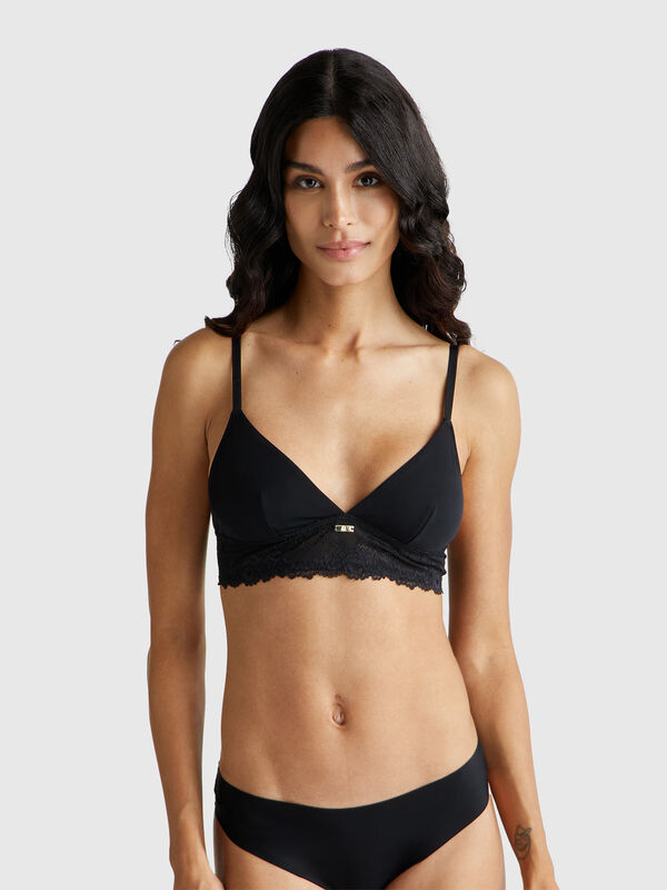 Triangle bra with lace Women
