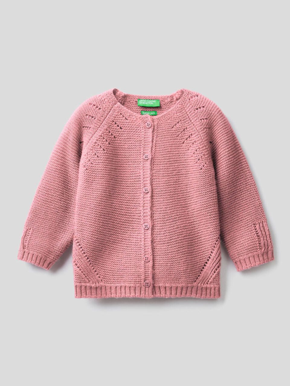 Cardigan with perforated details image number 1