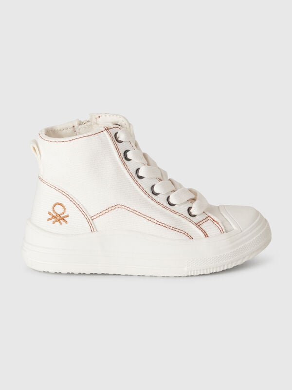 Denim-effect high-top sneakers Junior Boy