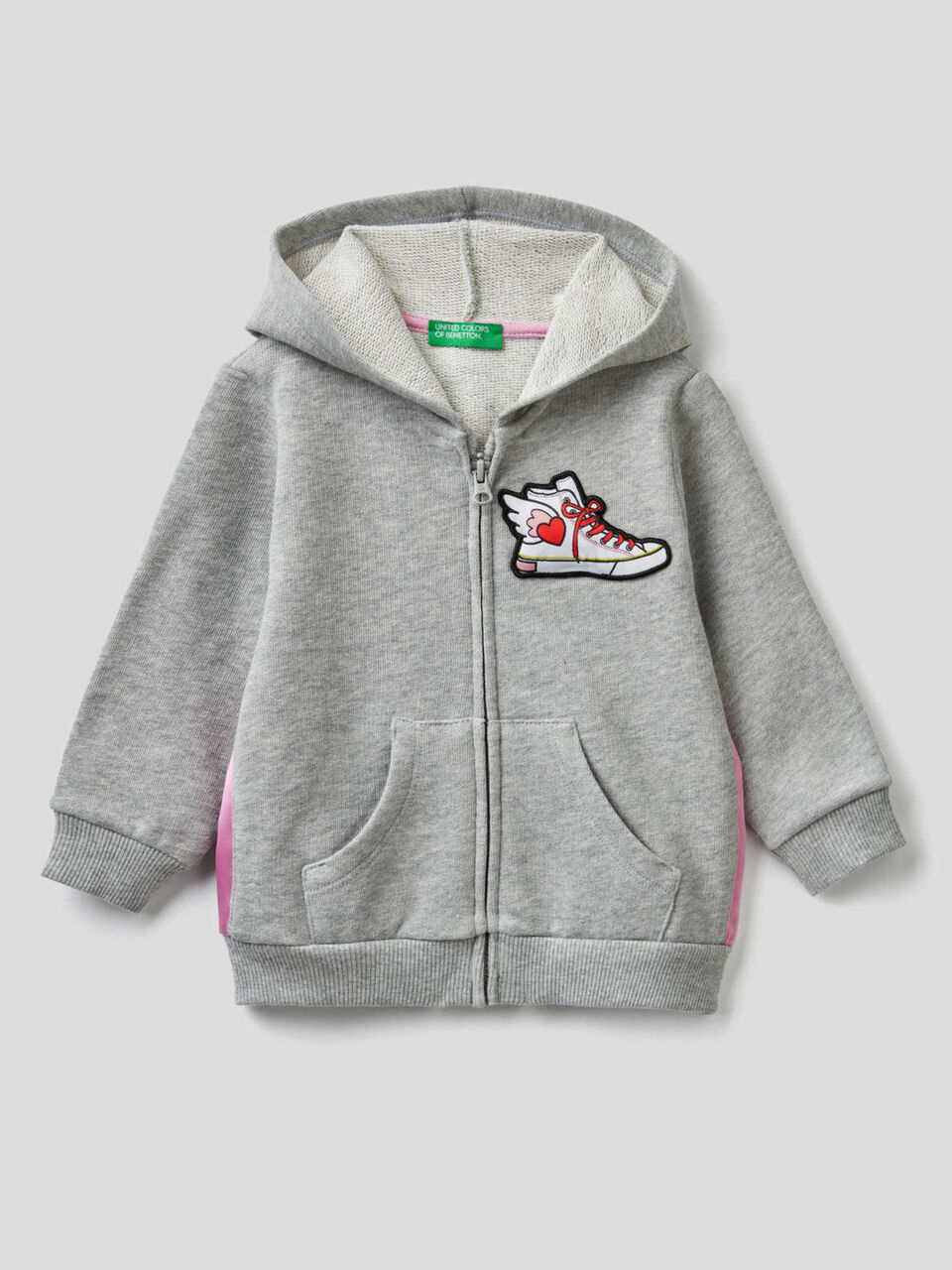 Cotton sweatshirt with sound-effect patch image number 1