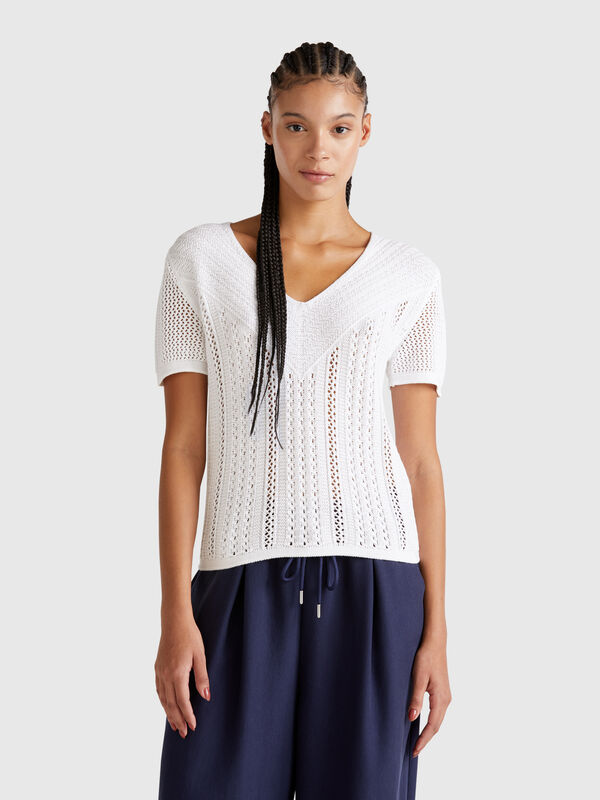 Perforated sweater Women
