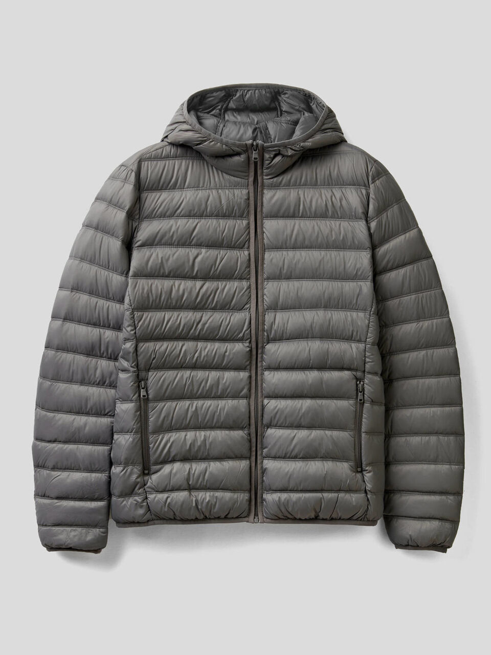 Slim fit padded jacket with hood image number 1