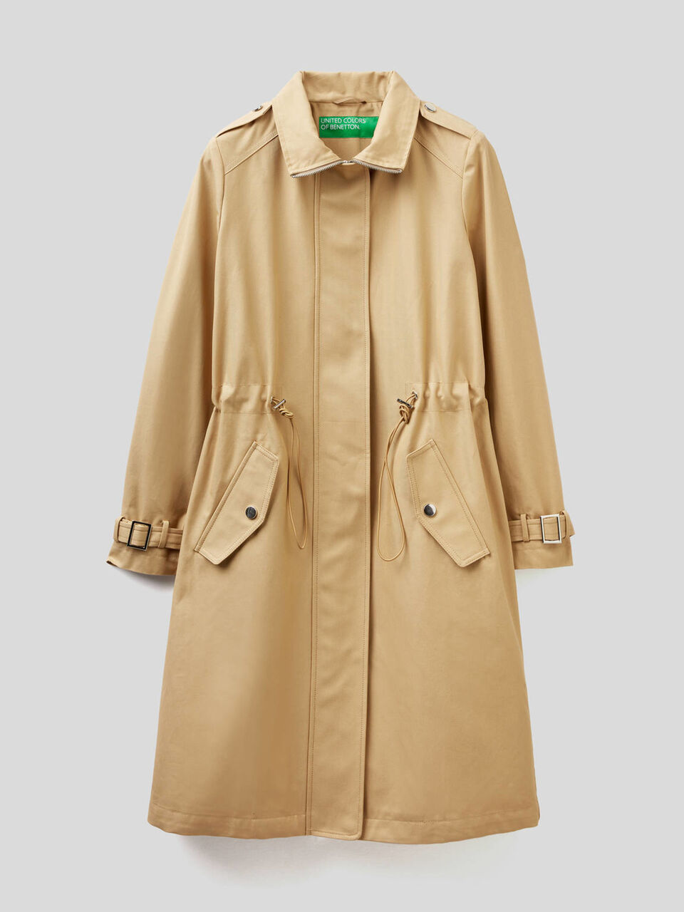 Duster coat with drawstring Women image number 1