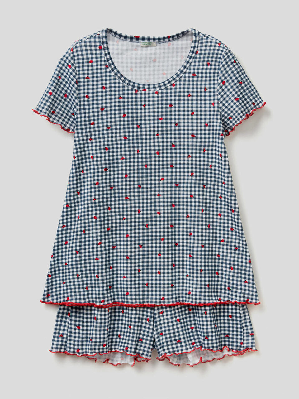 Patterned pyjamas in pure cotton image number 1
