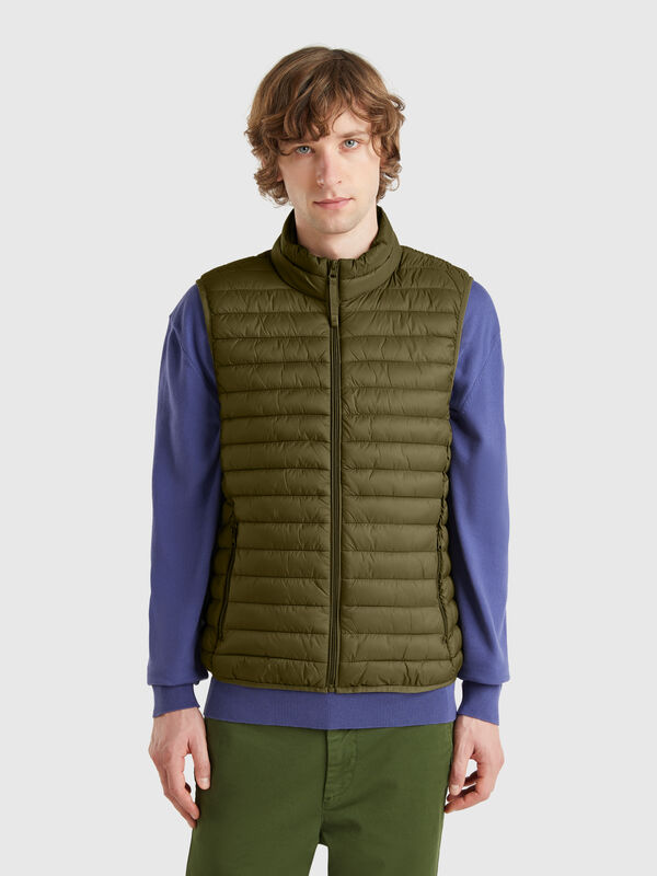Sleeveless regular fit jacket with padding Men