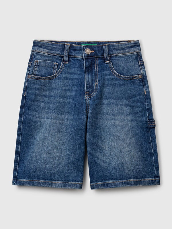 Straight fit denim bermudas Junior Boy