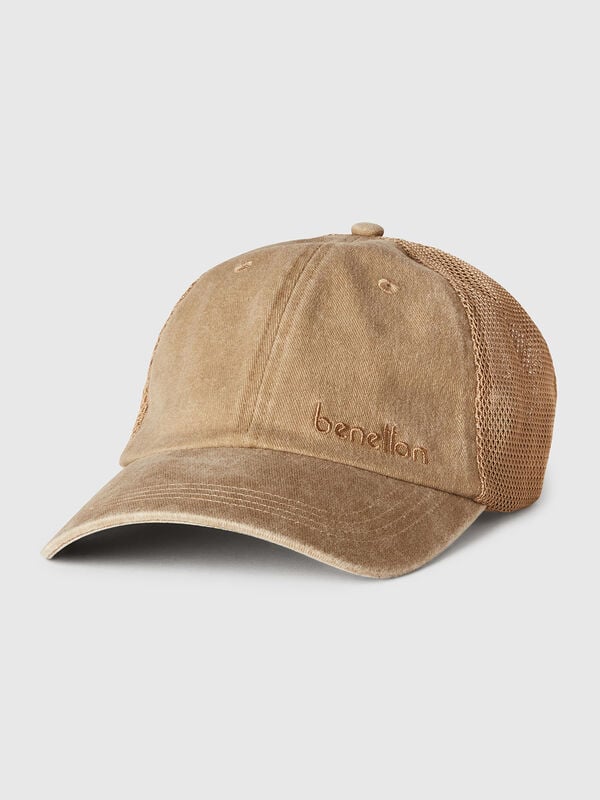 Baseball cap in cotton and mesh Men