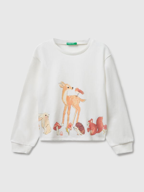 Sweatshirt with animal print Junior Girl