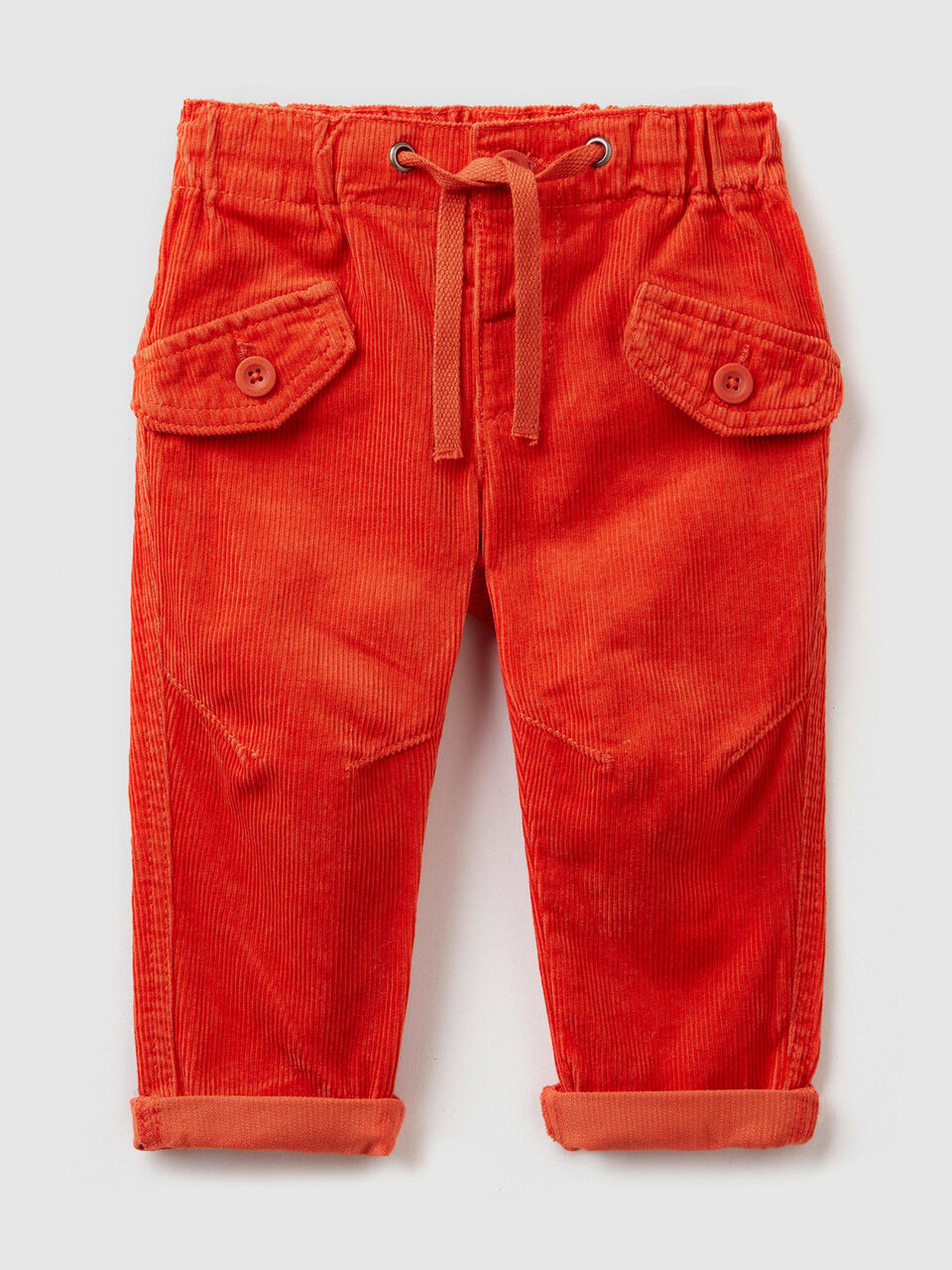 Velvet trousers with drawstring image number 1