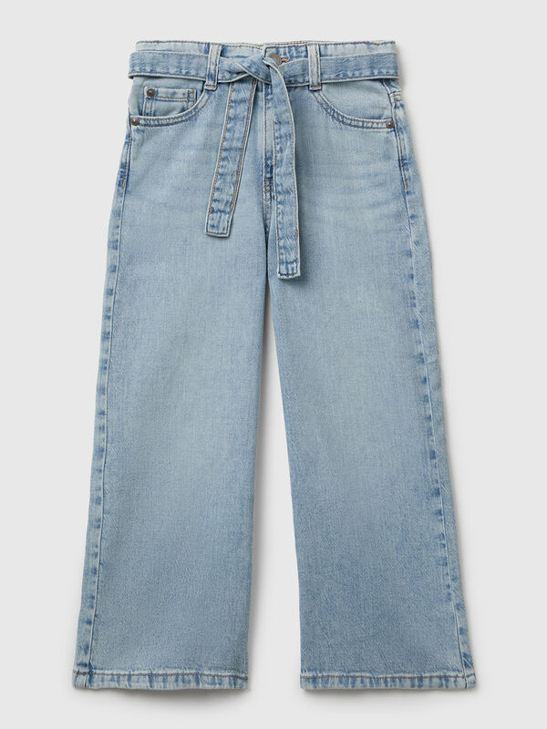 Wide fit jeans with sash Junior Girl