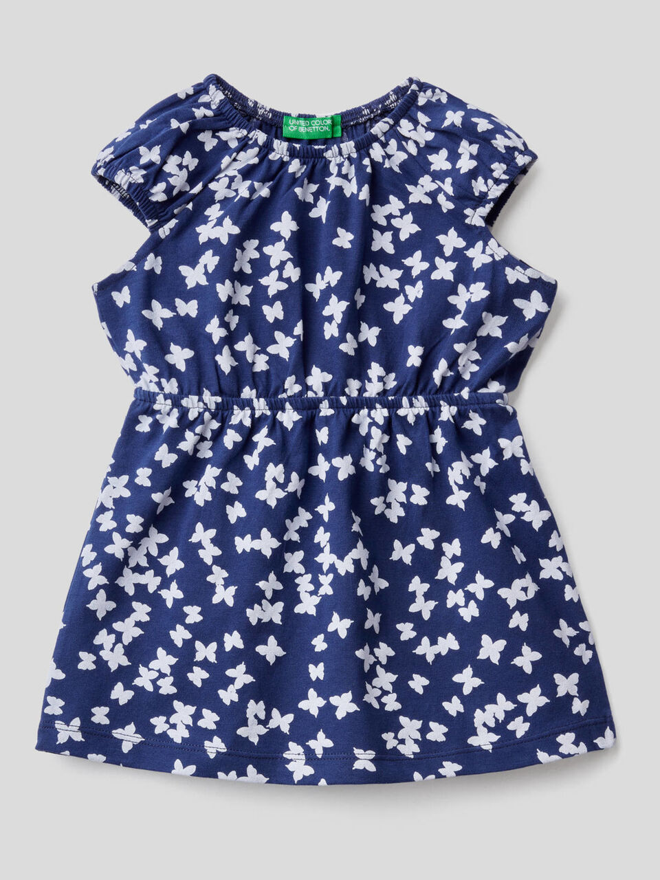 Printed dress in pure cotton image number 1