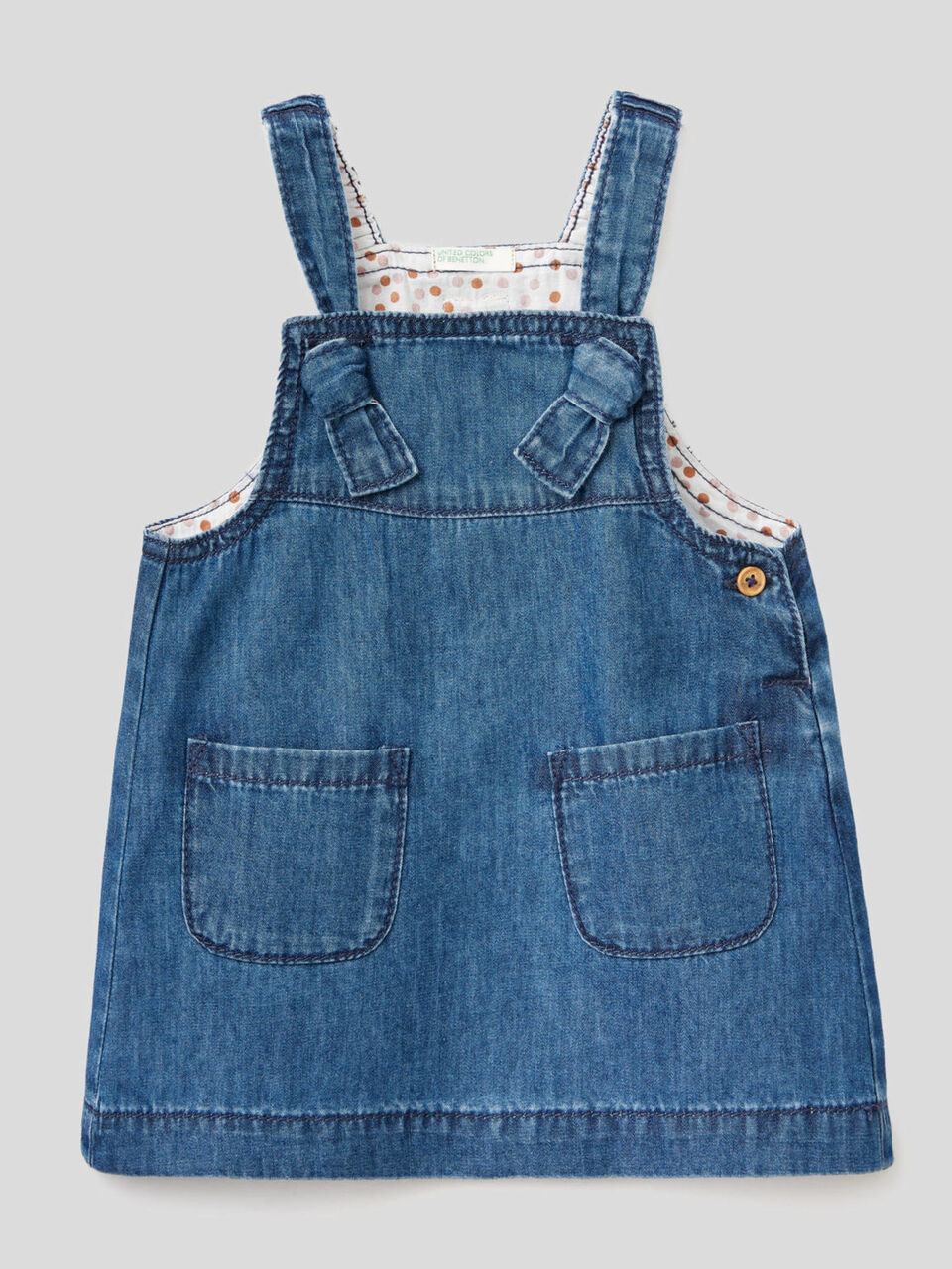 100% cotton dungaree skirt image number 1