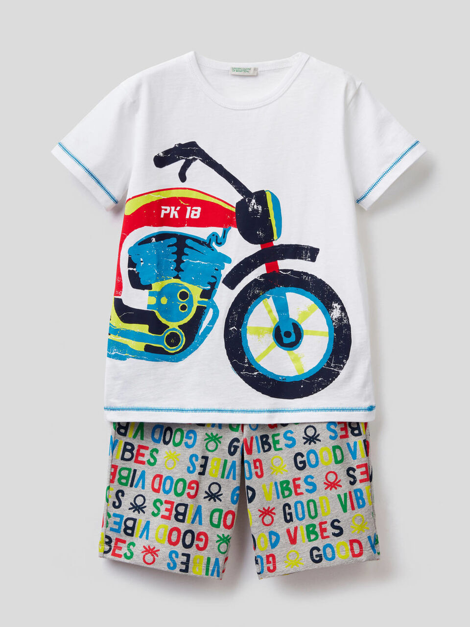 Short pyjamas in 100% cotton image number 1