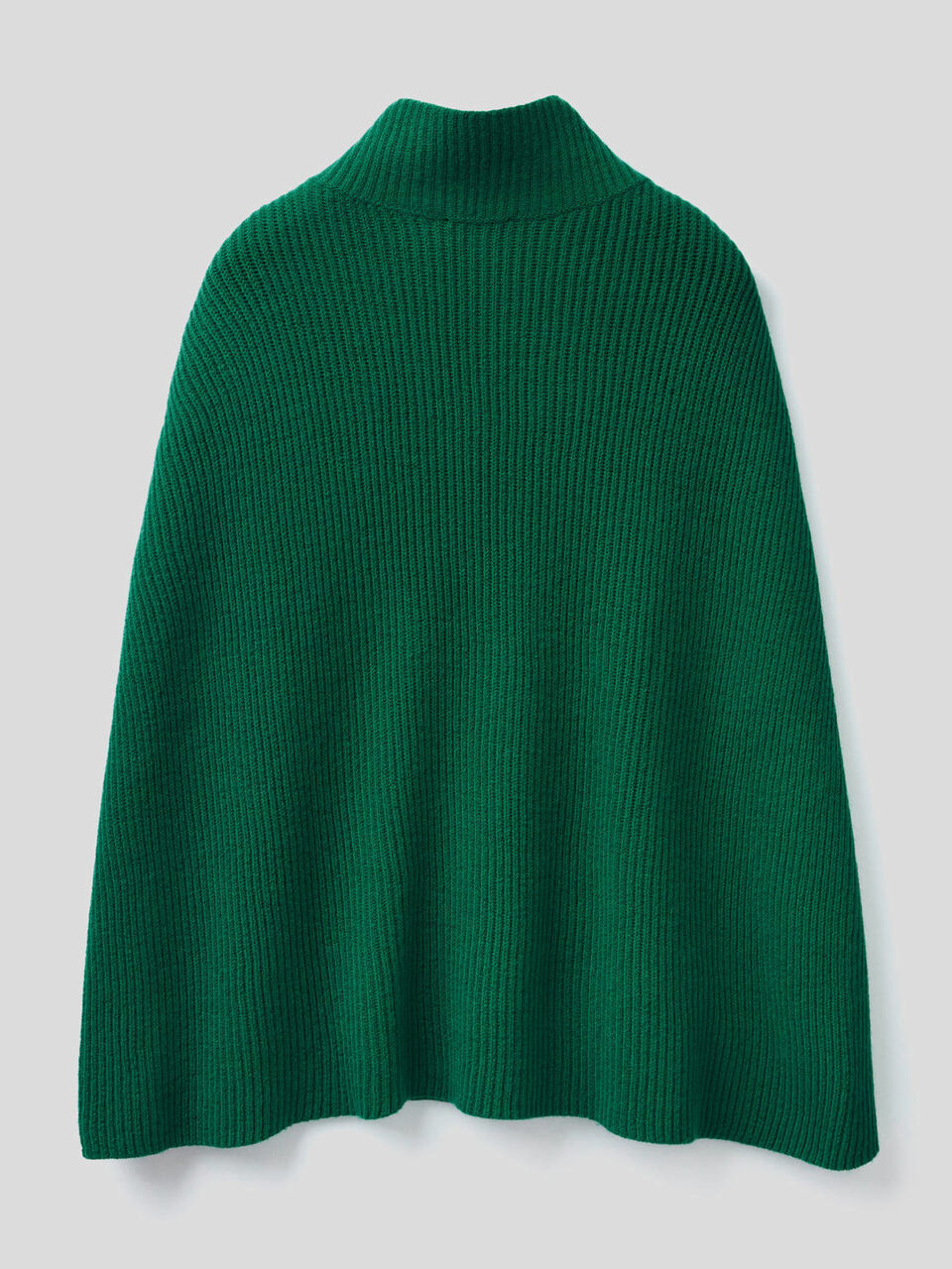 Poncho in soft wool blend image number 2