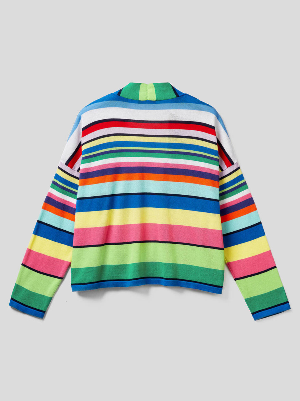Colorful stripe cardigan in pure cotton image number 2