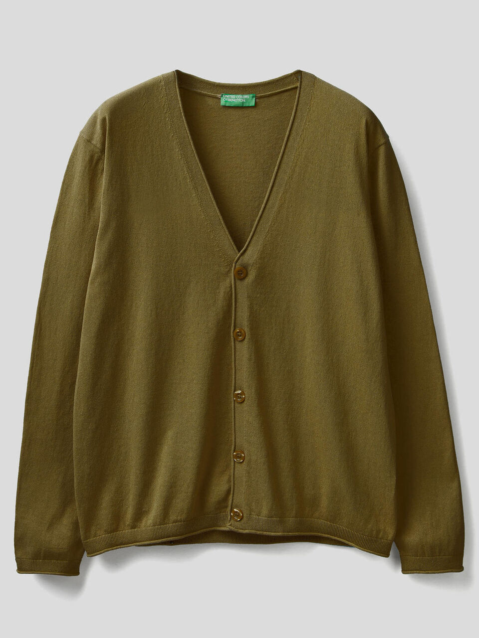 Cotton cardigan with V-neck image number 1