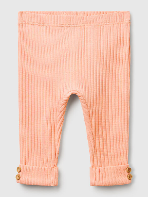 Stretch cotton leggings New Born (0-18 months)